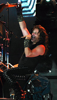 Eric Adams, lead singer of heavy metall band Manowar, sings during